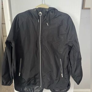 Calvin Klein Black Windbreaker/Rain Jacket